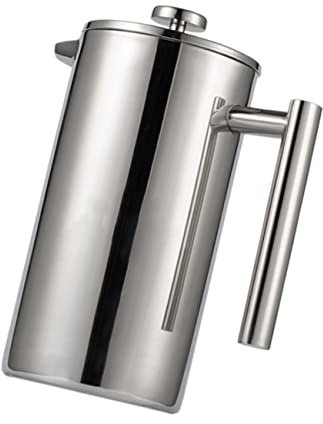 DECHOUS Stainless Pot Double Insulated Teapot Infuser Heat-Resistant Brewer for Tea and Coffee Easy to Clean Household Beverage Maker