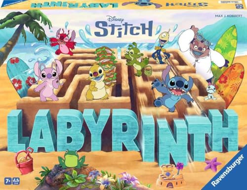 Ravensburger - Labyrinth Stitch | Giochi Da Tavolo | Regalo Bambino 7 Anni O Piú | Gioco Da Tavola Di Stitch | Labirinto Disney Per 2-4 Giocatori | 20-30 Minuti