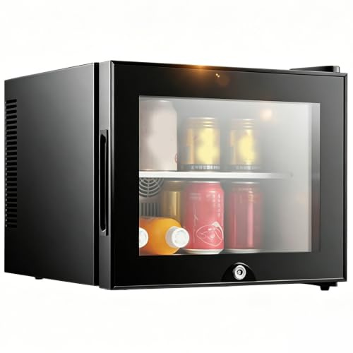 Minicongelador vertical compacto,puerta vidrio y cerradura única 20L