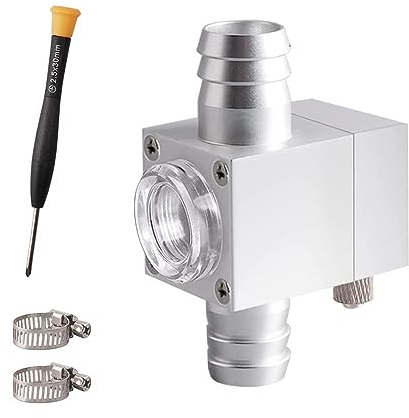 MiOYOOW Aquarium CO2 Diffusor Zerstäuber drehbarer Aquarium Zerstäuber Reaktor mit Sichtfenster CO2 Diffusor Blasenzähler für Aquarium Aquarium Zubehör