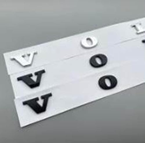 LEARNE För Volvo-bokstäver till bakre bagageluckan, emblem, märkning, klistermärken, krom, svart, ABS, billogotyp, XC90, XC60, XC40, XC70, XC80, S60, S80, S90, V40, V60, glansig svart