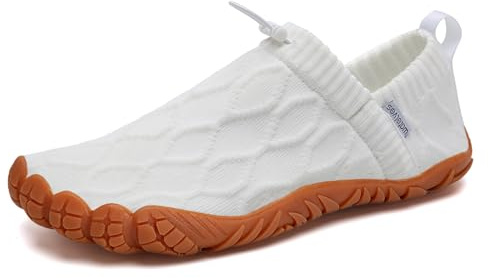 WateLves Barefoot Water Shoes Women Men Minimalist Comfortable Walking Shoes Beach Outdoor Running Sneakers (White,37)