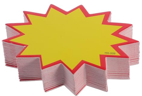 CHILDWEET 200st Prisskyltar För Butik Erasable Price Burst Sign För Garageförsäljning Och Evenemang Etiketter För Prissättning Och Information