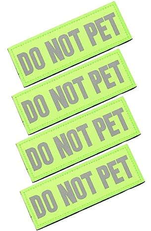 Mipcase Écussons Réfléchissants pour Chien, Lot de 4, Nylon Vert | Animal de Compagnie, Usage Décoratif et Promenade Nocturne, Résistants à L’usure, Style Chic