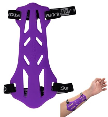 Protège-bras de tir à l'arc en caoutchouc Violet