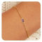 WATEFOER Geburtsstein Armbänder Gold für Damen zierlich verstellbare Kette Armband nicht anlaufen 18k Vergoldet Geburtsstein Anhänger Armband Mode Goldschmuck Geschenke (02.Februar)