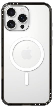 CASETiFY Compact Magsafe iPhone 16 Pro Max Case [Lightweight/Slim Fit/Compatible with Magsafe] - Clear Black