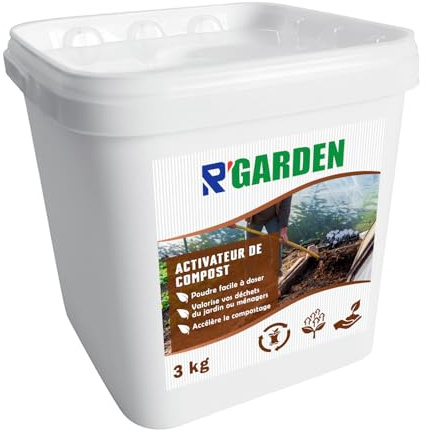 R’GARDEN – Activateur de Compost – Poudre Naturelle Facile à doser – Accélère Le compostage – Valorise Les déchets du Jardin et ménagers – Utilisable en Agriculture Biologique (3, Kilogrammes)
