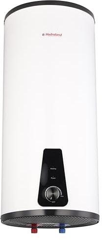 SIGO – Genomströmningsvärmare 230 V, Elektronisk Kompakt Boiler, Kontor, Verkstad, Fritidshus, Butik, Serviceutrymmen – Underanslutning, 80 l, 2000 W – MILANO vit