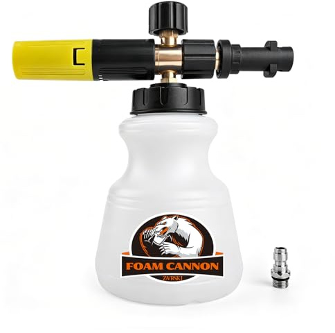 Zavrski Pistola Schiuma per Kärcher K2-K7, 1L Cannone Schiuma Attiva per Idropulitrice, Connettore Rapido 1/4 per Lavaggio Auto Professionale