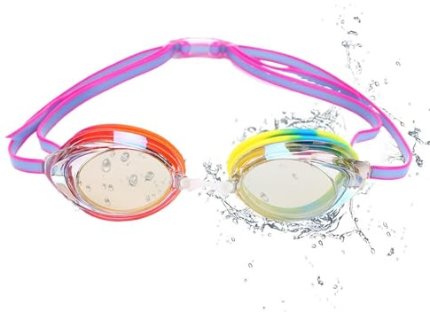 Generisch Occhialini da nuoto per uomini e donne, protezione per gli occhi a visione ampia, occhialini da piscina anti-appannamento, occhialini da nuoto regolabili, attrezzatura per sport acquatici