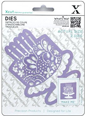 Xcut Dies, Floral Cake, 2 Pieces Carbon Steel, Art & Craft, Cutting Tool, For Beautiful Decoration, Card Making, Gift Tag, Wrapping, Scrapbooking, Invitation Making, Crafters Companion