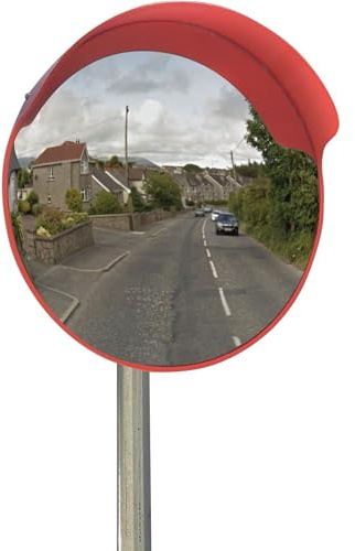 Hyfive Convex Safety Mirror - 45cm Road Blindspot Mirror for Driveway Traffic & Blind Corners