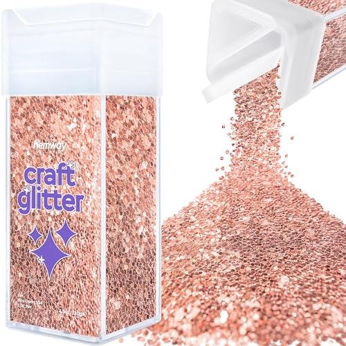 Hemway Craft Glitter Shaker Rose Gold 130g Extra Chunky