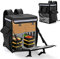 Trunab Insulated Food Delivery Backpack with 2 Side Support Boards and Inner Divided Spaces, Top & Front Loading Waterproof Cooler Bag for Bike Delivery, Uber Eats, Deliveroo - Patented Design