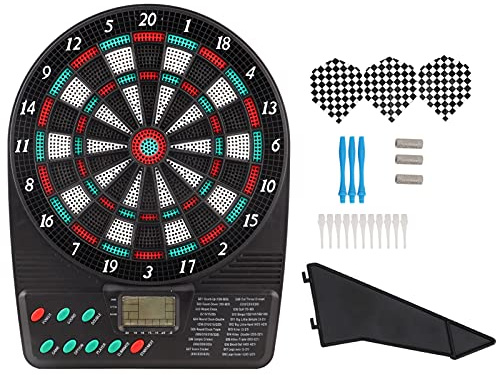 Okuyonic Fléchette électronique, Simple 3 pièces AA Alimentation par Batterie Jeu de fléchettes électronique Accessoire de fléchette écran d'affichage de Notation LCD Merveilleux pour la Famille