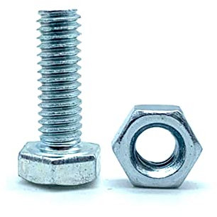 DOJA Barcelona | Tornillos con Tuerca | 50 Tornillos Hexagonales con 50 Tuercas | M5x20mm | en Acero Galvanizado | Tornillos y Tuercas, Tornillo Roscado y Tuerca, Pernos Con Tuerca, Cabeza Hexagonal