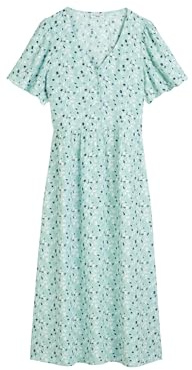 Marc OߴPolo Denim Vestido con escote de pico Mujer estampado integral, Multicolor (Light Blue Multi 05), XS