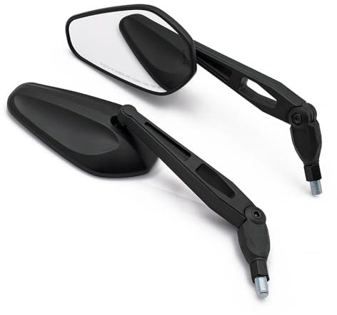 Retroviseur Moto embout de Guidon，Retroviseur Moto，2 Pcs Rétroviseurs Latéraux Moto Universel，Diamètre du tube intérieur 13-19 mm，Convient aux Scooters, Planches à Roulettes， VTT et Motos