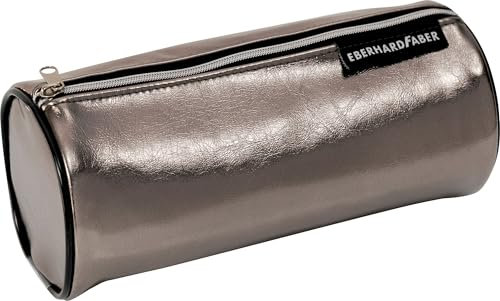 EBERHARD FABER 577489 - Jumbo Schlamperbox Shiny in graphit, Schlamperrolle für Jungen und Mädchen, ohne Inhalt