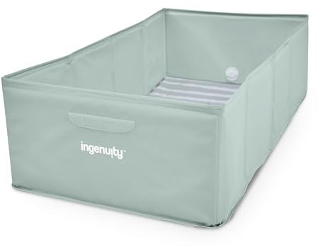 Ingenuity, Baignoire Tuckaway Toddler Tub - Transforme la Douche en Baignoire, Pliable, Nettoyage Facile, Aucun Assemblage Nécessaire, Compacte pour Rangement, 12 Mois à 5 Ans