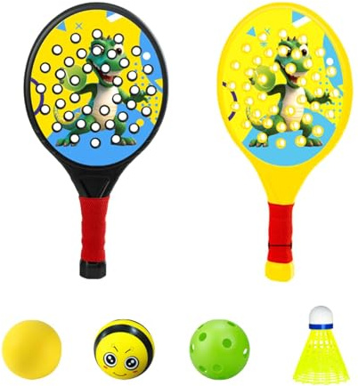 APLVFFZH Racchette da Paddle Tennis per Bambini, 2 Pezzi