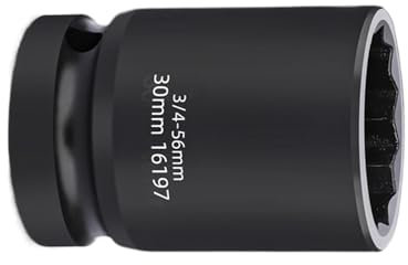 Enchufe profesional de impacto de 3/4 pulgadas, diseños de 12 puntos para grandes rendimientos, longevidades, reparaciones profesionales, enchufe de equipo mecánico