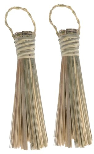 PLAFOPE 2PCS Natural Handmade Pot Brush Kitchen Scrub Brush for Woks and Pans Oil-resistant Cleaning Tool Practical and Space-saving Design