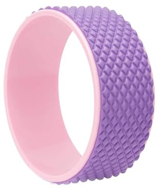 Yogacirkel hjul yogahjul för ryggsmärta, sträckare och rulle för att förbättra ryggböjningar, 33 x 12,7 cm (pärlor)