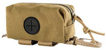 OneTigris Doggy Poop Bag Holder Zipper Dog Waste Bag Pouch Leash Attachment for Walking Training Running Hiking
