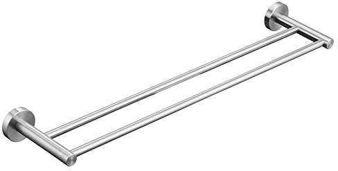 Leekayer Barres Porte-Serviettes Double Support Mural SUS 304 en Acier Inoxydable Brossé,50 cm Porte Serviette de Bain