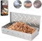 Smoker Box for BBQ Grill Wood Chips -Smoker Grill Accessories - Charcoal & Gas Barbecue Meat Smoking with Hinged Lid - Best Grilling Accessories & Utensils Gift for Dad