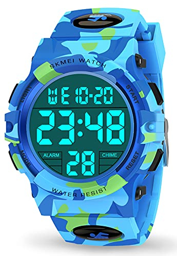 Dislocati Armbanduhr Kinderuhr Jungen 6-15 Jahre, Weihnachten Geschenk Kinder Armbanduhr Digitaluhren Geschenke für Kinder 6-15 Jahre Jungen Spielzeug ab 6-12 Jahre Mädchen Flik Flak Uhren Jungen