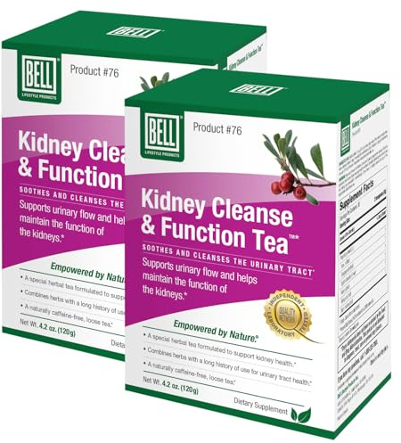 Bell Kidney Cleanse & Function Tea Lifestyle Products | A Special Herbal Tea formulated to Help Support Kidney Health for Men and Women - 2 Pack