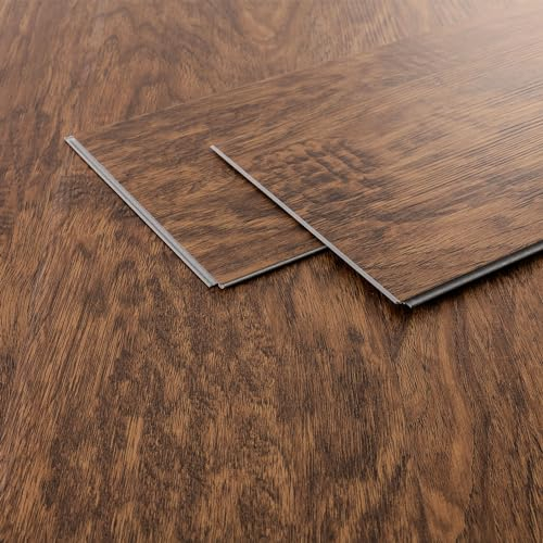 ML-Design Deluxe PVC Bodenbelag, Click Vinyl-Dielen, Vinylboden, 122 cm x 18 cm x 4,2 mm, Dicke 4,2 mm, 6,16m²/28 Dielen, Classic Akazie, Braun, Holzoptik, rutschfest, wasserfest, Belastungsklasse 34