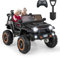 COSTWAY 24V Kids Ride on Truck, 2-Seater Battery-powered Ride On Car with Remote Control, Music, MP3, USB, 4 Motors Electric Vehicle Jeep for Boys Girls (Black)