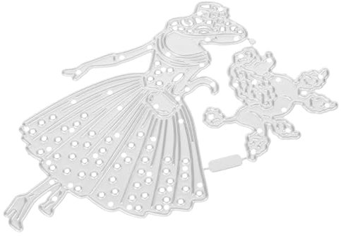 Lurrose Matrice De Découpe Métal Pour Scrapbooking Femme, Motif Fleurs Et Silhouette, Acier Carbone, Création Artisanale, Loisirs Créatifs, Fabrication Cartes Diy, Utilisation Maison Et Fêtes