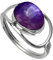 I-be, Amethyst lila Edelstein Ring oval 925 Sterling Silber, 100312-2B/8x10 (56)