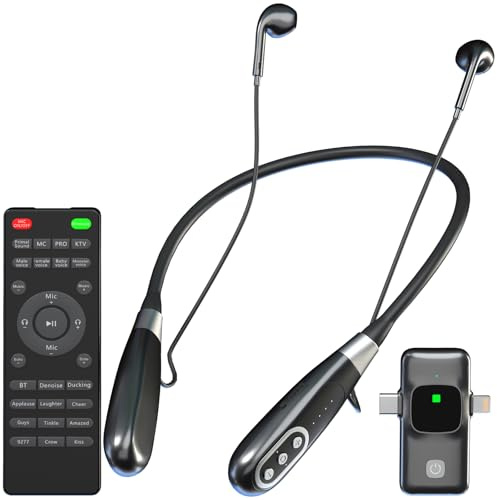 Podcast Equipment Bundle, 2025 Wireless Sound Card Headset, Portable Multi-function Remote Control Sound Card, Suitable for indoor & outdoor Streaming, Live broadcast, Games, Tiktok, YouTube