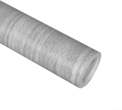 WIIYENA Rollo de suelo de vinilo de PVC de grano de madera de 10 m, autoadhesivo, impermeable, para cocina, dormitorio, hogar, oficina, decoración, fácil instalación 45cmx10m