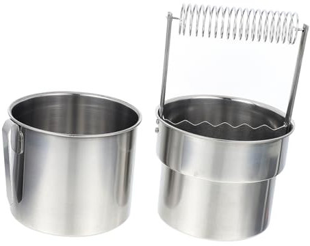 BEBEMOKO Seau De Nettoyage pour Pinceaux Acier Inoxydable Portable Et Léger pour Peinture à Huile Fournitures Art pour Artistes Et Écoles