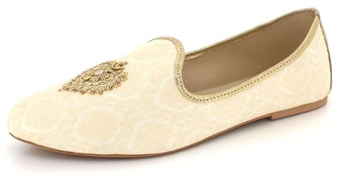 Men Indian Punjabi Khussa Jutti Mojari Traditional Handcrafted Gents Festive Evening Wedding Party Ethnic Footwear Gold Shoes Size 12 UK 46 EU