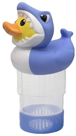 Klorflyter | Duck-Shark Klor Tablett Floater | Energibesparande dispenser för simning utomhus spa badkar