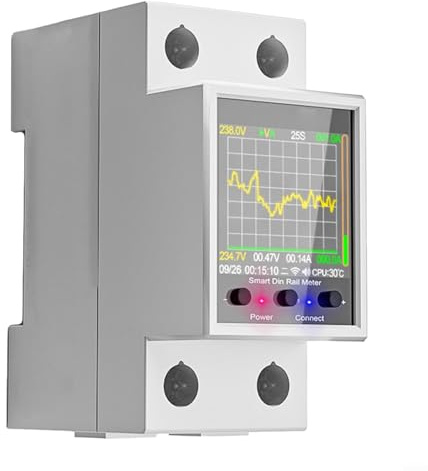 URPIZY Contador de energía inteligente 100 A DIN con interruptor de protección de corriente residual para sistema de automatización del hogar Tuya (WiFi N-switch)