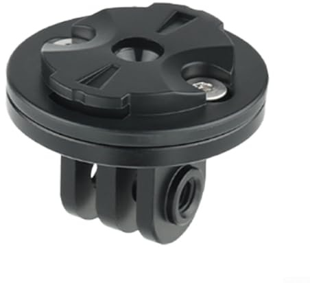 SiSinkal Adattatore per montaggio computer da bicicletta in lega di alluminio per Garmin, supporto reversibile da sottotop con interfaccia action cam a 3 poli, vite a sgancio rapido per luci e