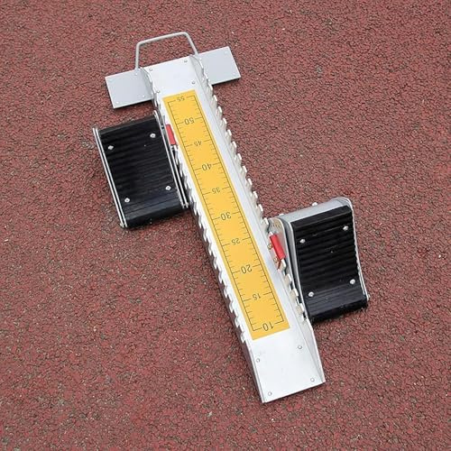 Blocchi di partenza da 25 pollici, pista e campo Multi Function Track Blocks per Sprinting Blocchi di partenza per pista in alluminio regolabile a 6 angoli per atletica leggera pista di plastica