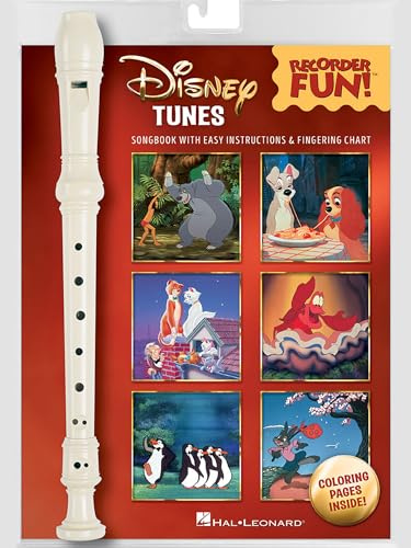 Disney Tunes - Recorder Fun | Beginner Recorder and Songbook Pack for Kids | Learn to Play Easy Disney Songs | Hal Leonard Music Book with Fingering ... Fun! - Pack with Songbook and Instrument