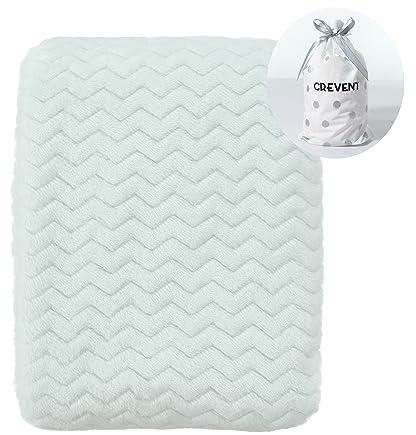 CREVENT - Manta para bebés Suave, Ligera, cómoda y cálida, Ideal para recién Nacidos y niños pequeños, válida para Todas Las Estaciones y Unisex (Verde Aguacate, 75 x 100 cm)