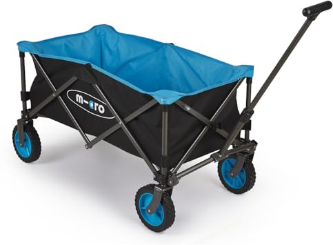 Micro® Wagon | Carro de Playa Plegable con Ruedas Grandes | Carrito de Transporte, Camping, Jardín, Compra | Deslizamiento Suave 360º | Capacidad 240l | Funda Extraíble y Lavable
