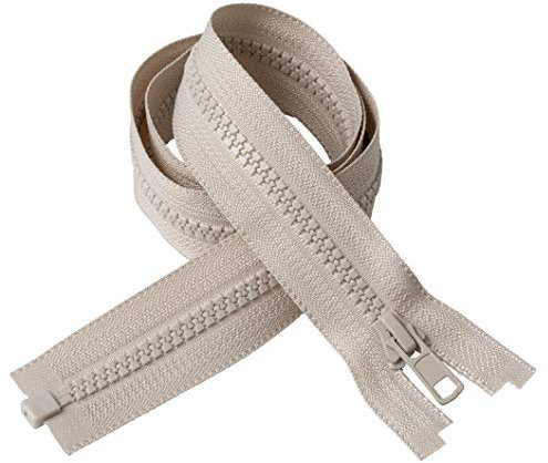 IPEA Reißverschluss 60 cm Beige #5 teilbar 30 mm für Kleidung, Möbel, Jacken, Kissen, Taschen, Dekoration, Schneiderarbeiten - 2 Stück